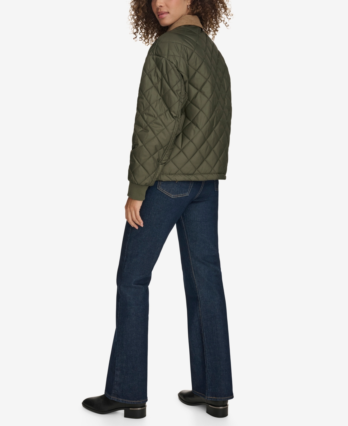 Levi's Women's Diamond Quilted Bomber with Corduroy Collar