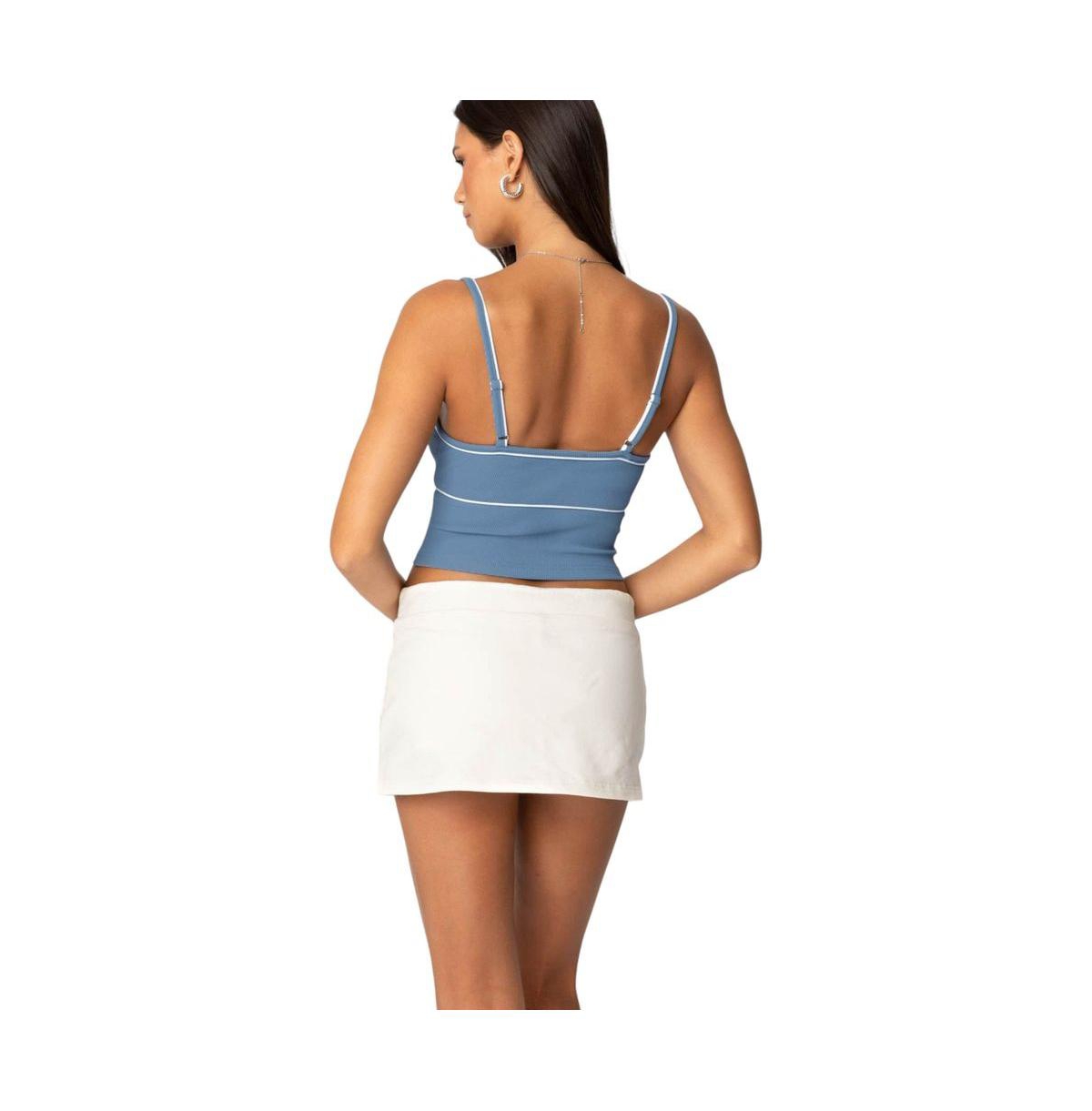 Edikted Women's Contrast Cropped Tank Top