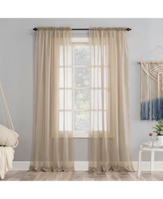 No. 918 Sheer Voile Rod Pocket Curtain Panel