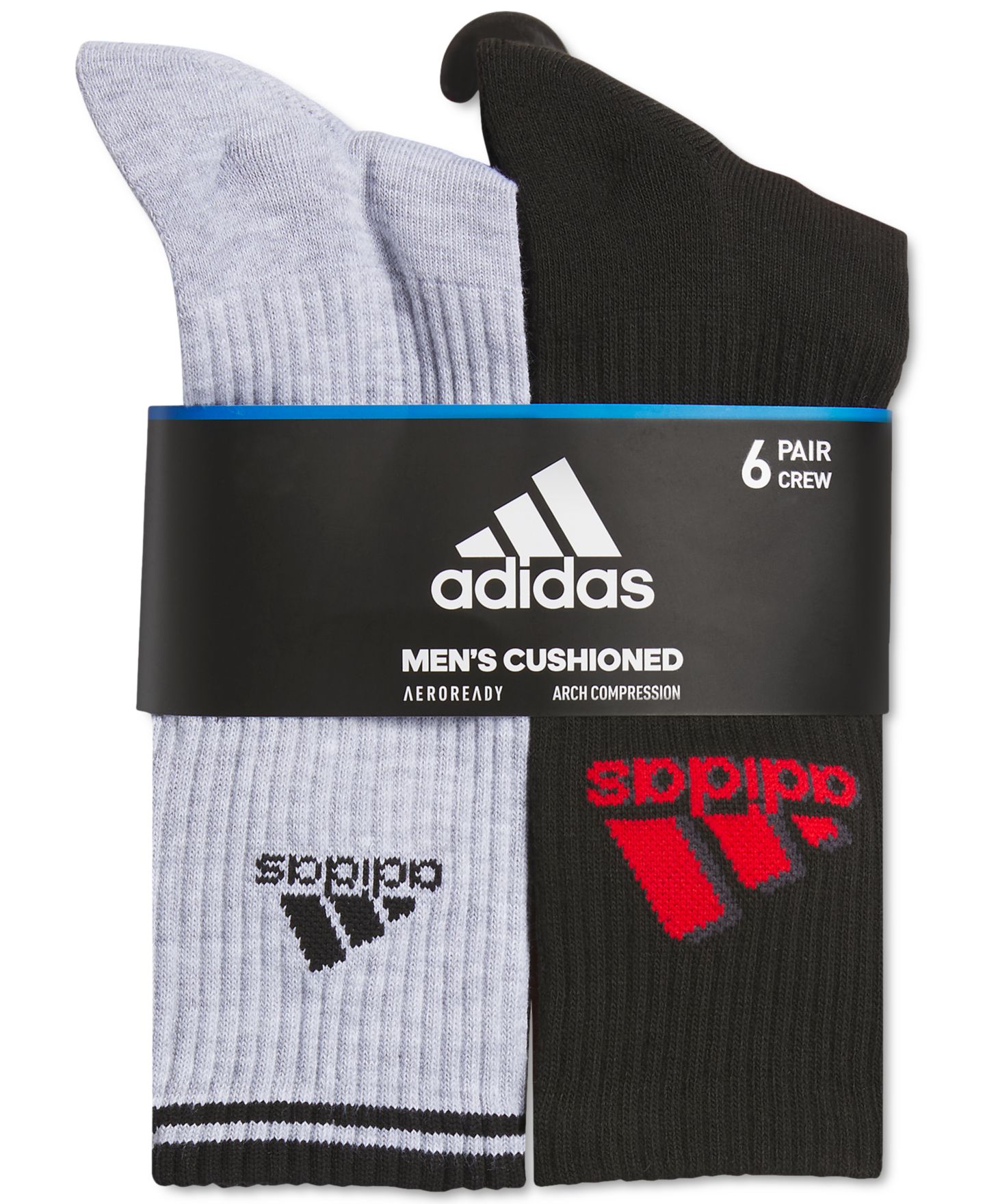 Носки для мужчин, средней высоты — adidas, цвет: Светлый серый — фото 5