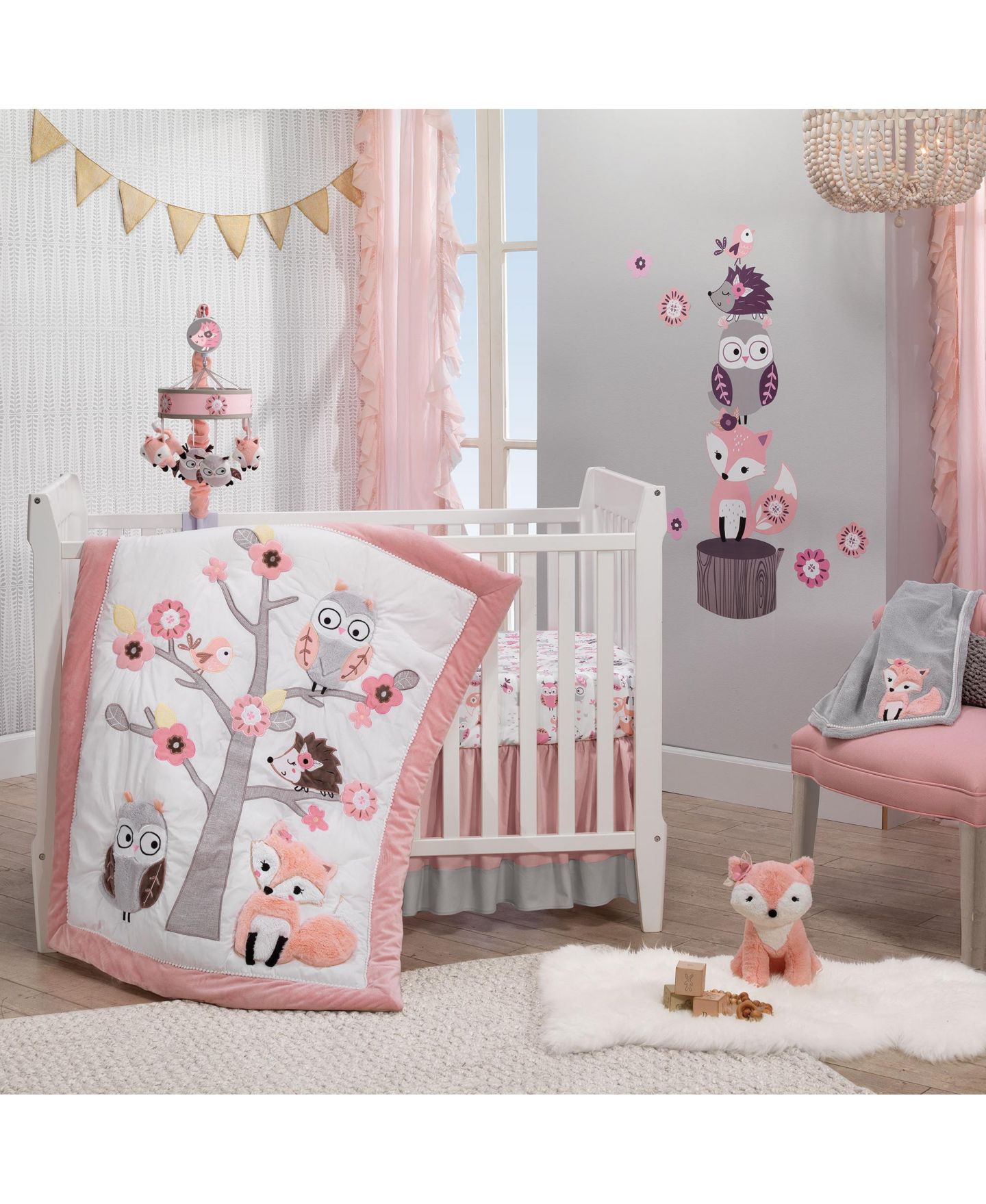 Детская мягкая игрушка Lambs & Ivy Woodland Autumn Fox 8.25" Plush, цвет: Персиковый — фото 3