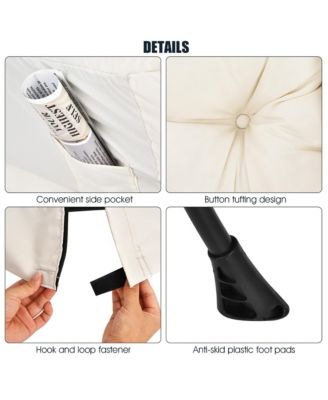 Modern Polyester Fabric Lazy Chair Single Sofa Chair w/Side Pocket