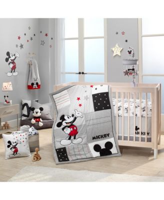 Disney Baby Magical Mickey Mouse 100% Cotton Fitted Crib Sheet - White/Black