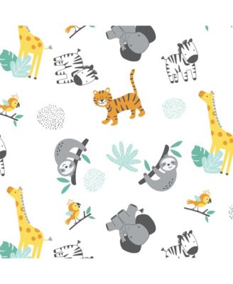Mighty Jungle Animals Baby/Infant/Toddler Fitted Crib Sheet