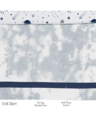 Sky Rocket 5-Piece Blue Galaxy/Space Nursery Baby Crib Bedding Set
