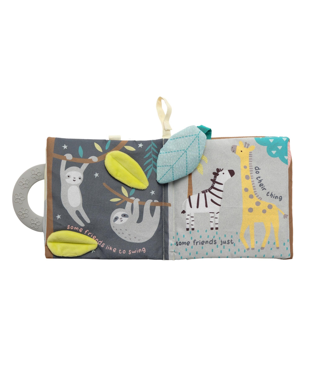 Lambs & Ivy Jungle Friends Developmental Soft Book & Elephant Plush Toy Gift Set