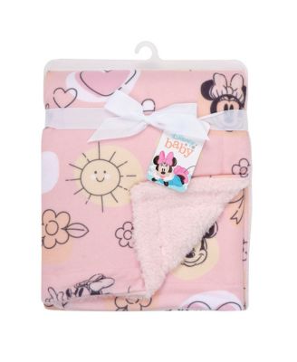 Disney Baby Sweetheart Minnie Mouse Pink Soft Fleece Baby Blanket