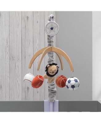 Hall of Fame Lion/Sports Balls Musical Baby Crib Mobile Soother Toy