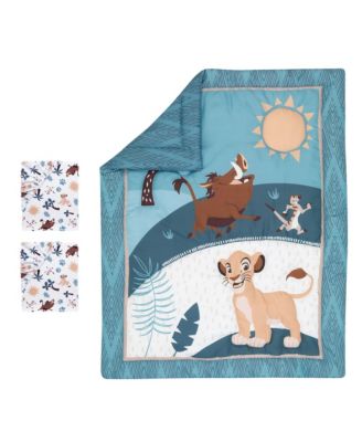 Disney Baby Lion King Adventure Blue 3-Piece Mini Crib Bedding Set