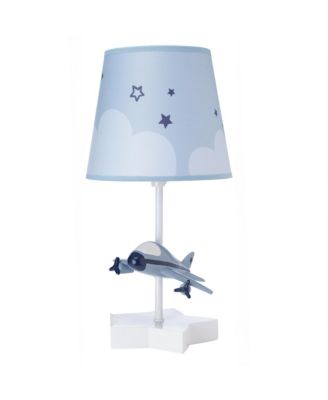 Little Aviator Hand-Painted Airplane Lamp with Shade & Bulb