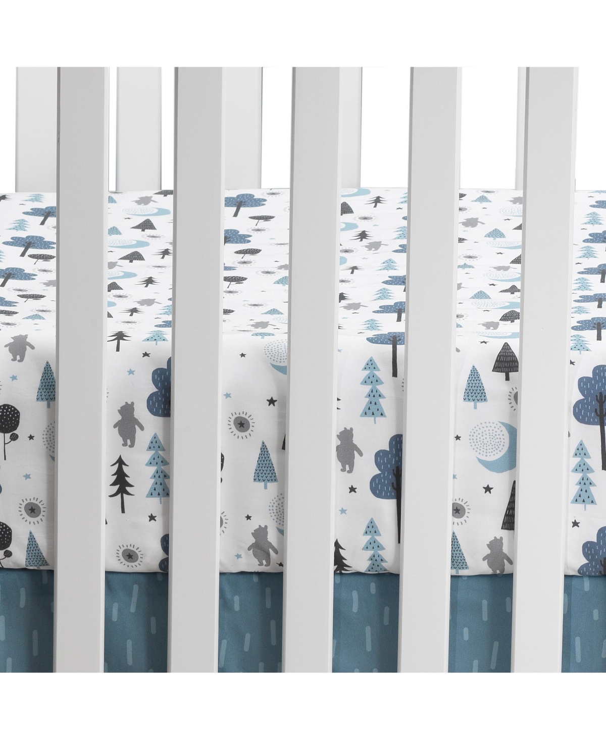 Lambs & Ivy Disney Baby Forever PoohGray Bear 3-Piece Baby Bedding Set by - Blue