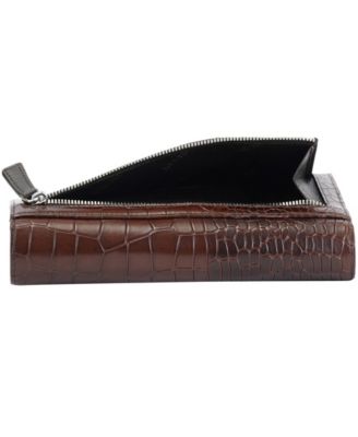Women's Croco2 RFID Secure Quad Fold Wallet