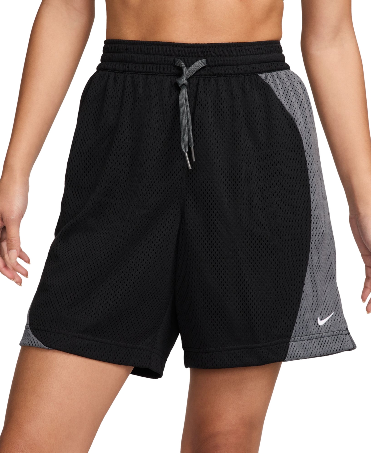 Nike Women's Essential Dri-fit Mesh Basketball Shorts In Black,iron Grey,white
