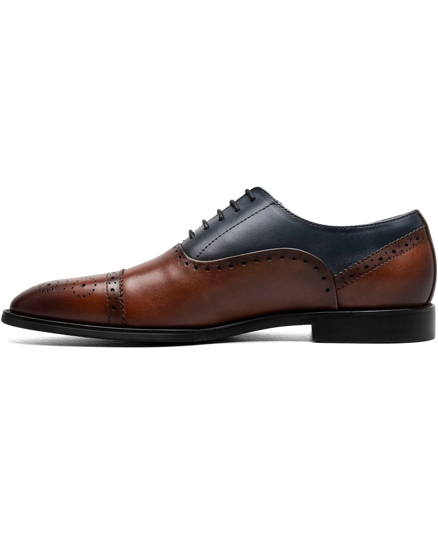 Stacy Adams Men's Reynolds Cap Toe Oxford, цвет: Коричневый / Тёмно-синий — фото 3