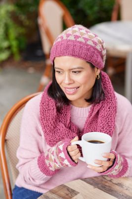 Women's Artisan Hand-Knit Jaya Harlequin Wool Beanie Hat