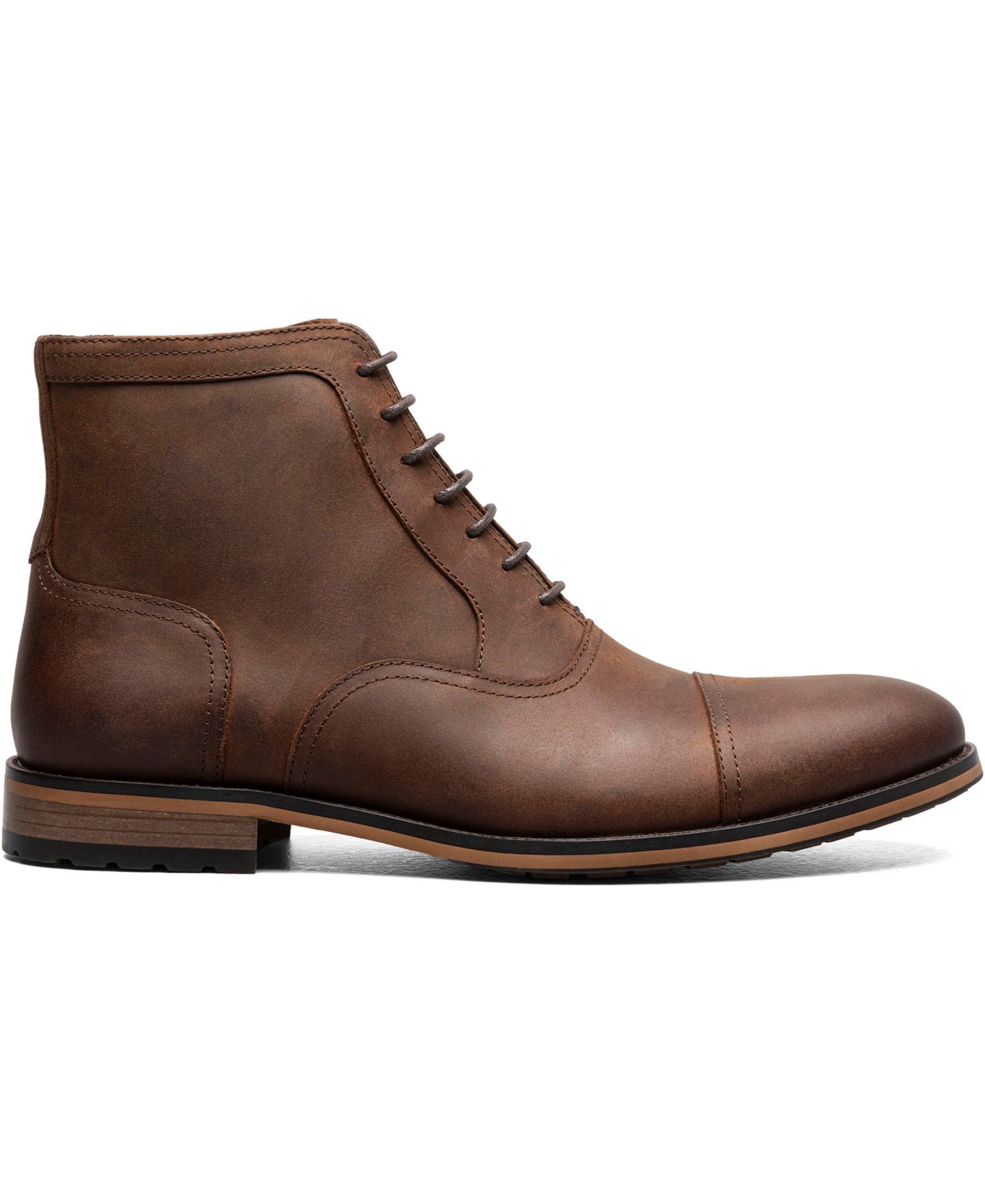 Мужские ботинки Stacy Adams Porter Cap Toe Side Zip, цвет: Коричневый — фото 3
