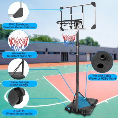 Streamdale Portable Basketball System with Adjustable Height