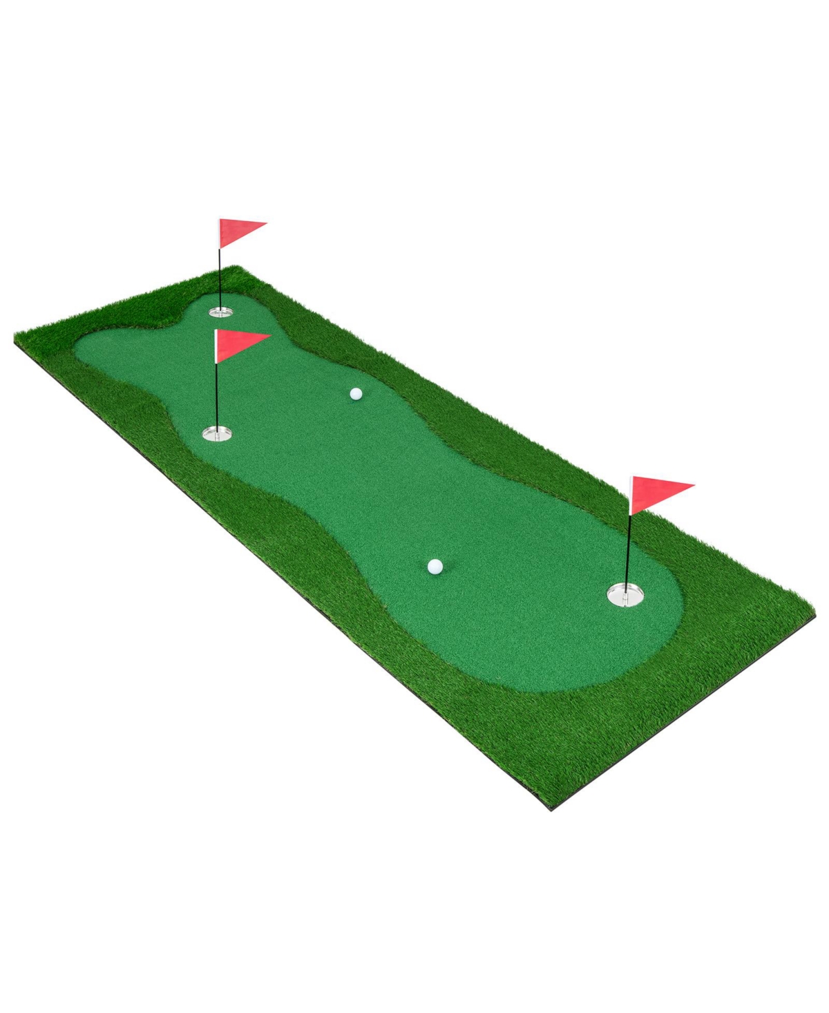 Golf Putting Green with Realistic Artificial Grass Turf-s - Green