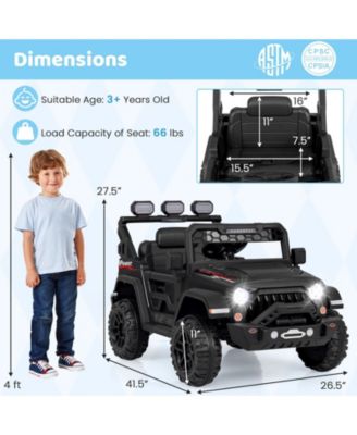 12V Electric Kids Ride on Truck with Remote Control and Music-Pink
