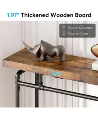 Console Table, 70.9 Inches Extra Long Sofa Table for Living Room, Industrial Narrow Console Sofa Tables Behind Couch