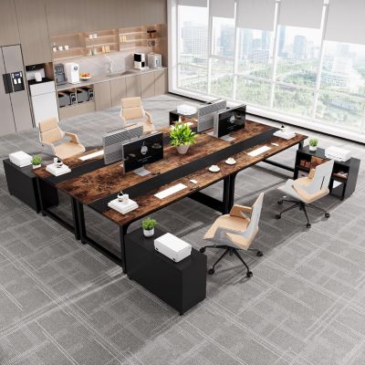 63" Computer Desk with 40" Lateral File Cabinet Set, Executive Desk and Mobile Drawer Cabinet , Modern Furniture Set