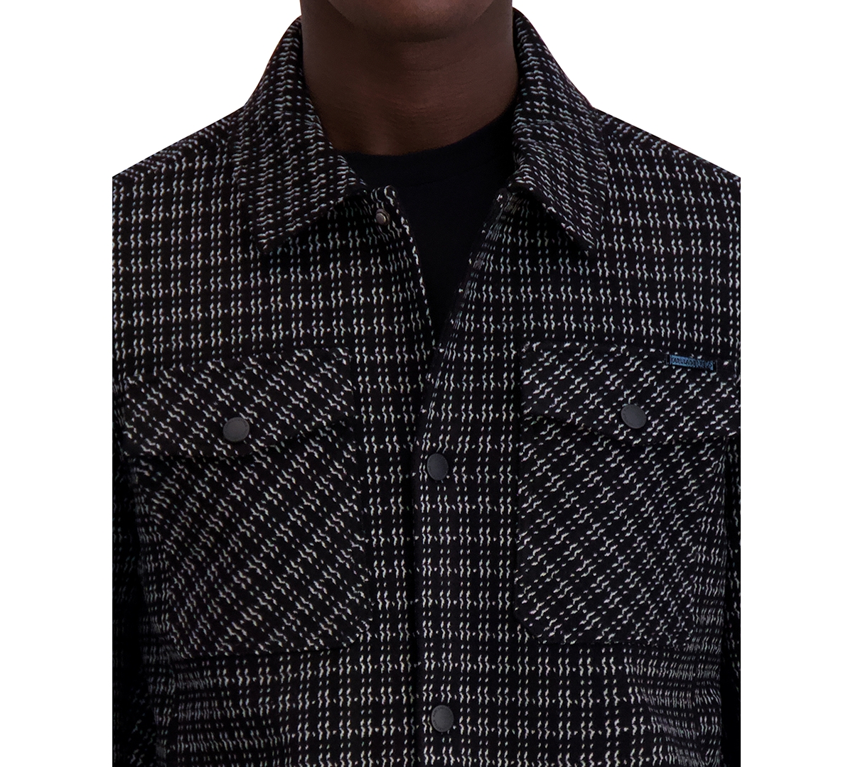 Karl Lagerfeld Paris Men's Textured Shirt Jacket -White