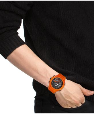 Men's LC33 Orange Silicone Strap Watch 45mm