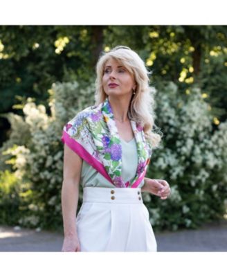 Flora - Hand Rolled Silk Foulard for Women