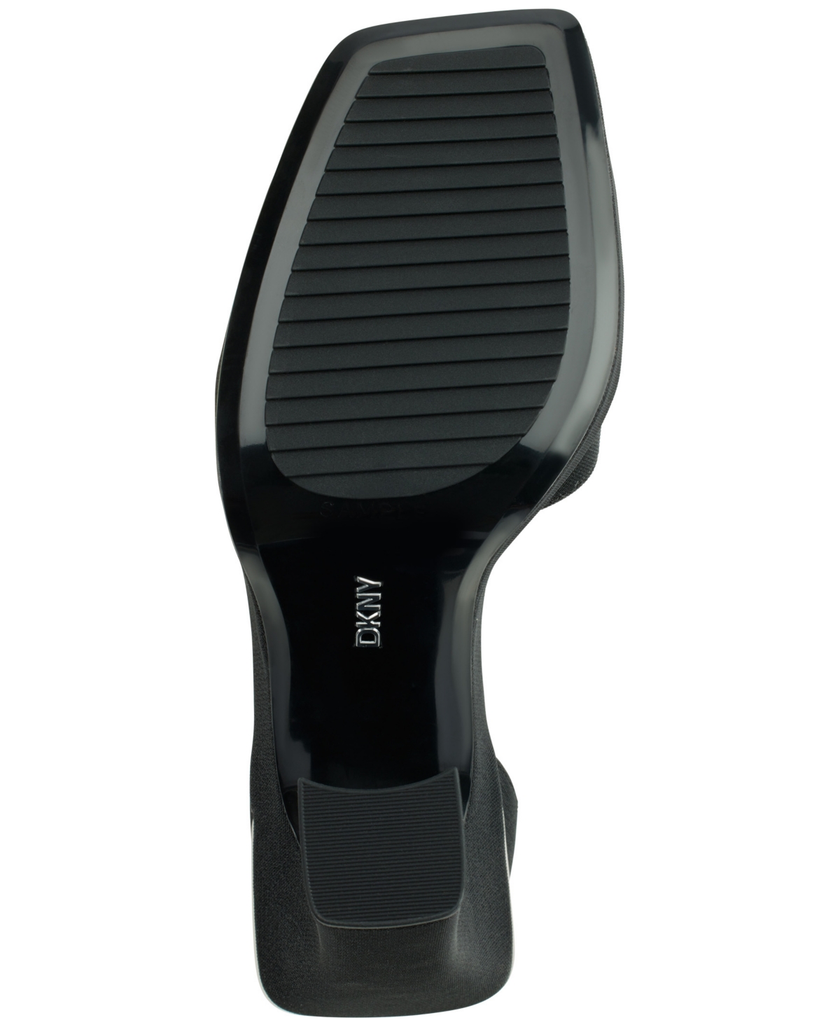 Dkny Linda Womens Criss-cross Shimmer Block Heel In Black