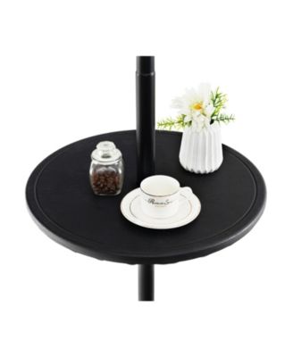 20 Inches Outdoor Adjustable Umbrella Table with 1.5 Inches Umbrella Hole