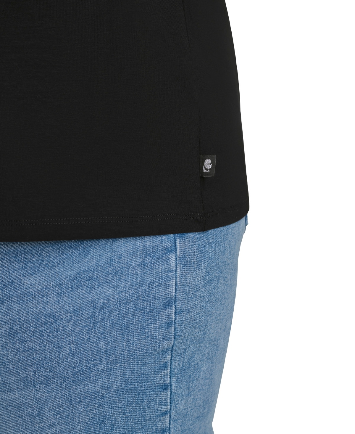 Karl Lagerfeld Paris Plus Size Embellished Script T-Shirt, Created for Macy's