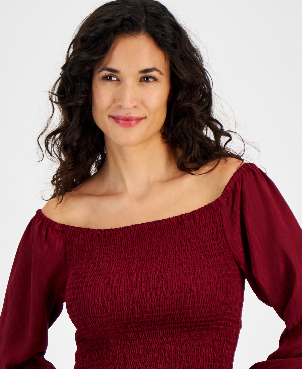 Michael Michael Kors Women's Off-The-Shoulder Smocked Top