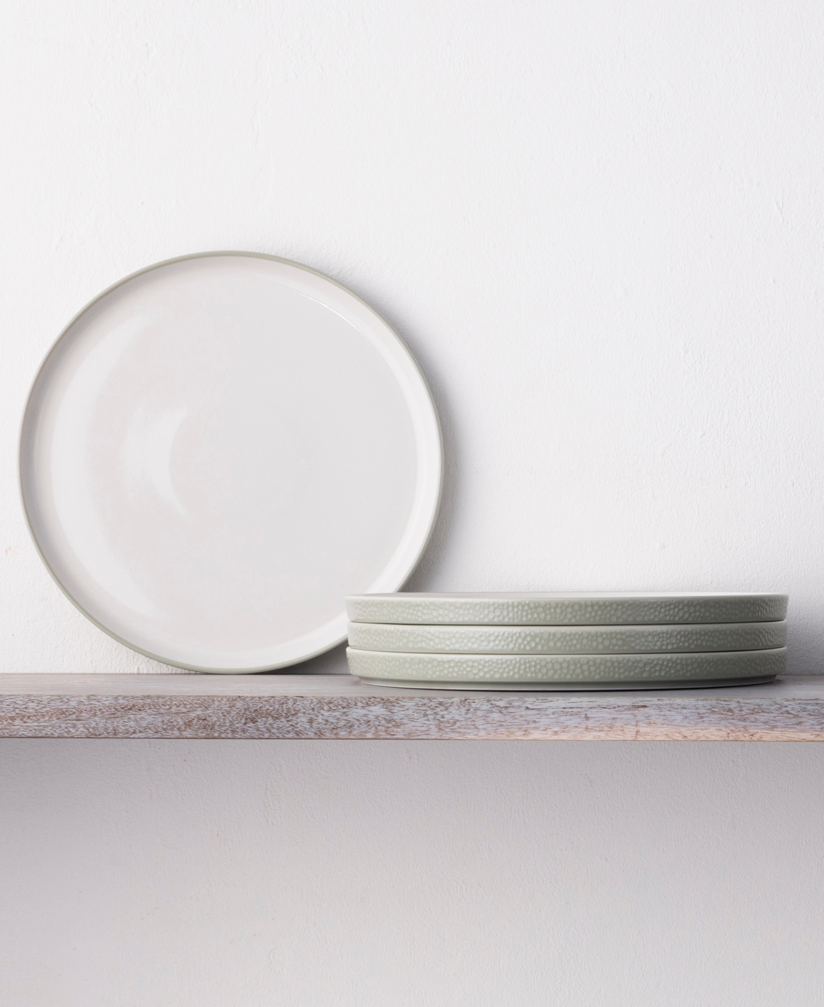 Noritake Colortex Stone Stax Small Plates, Set Of 4 In Green