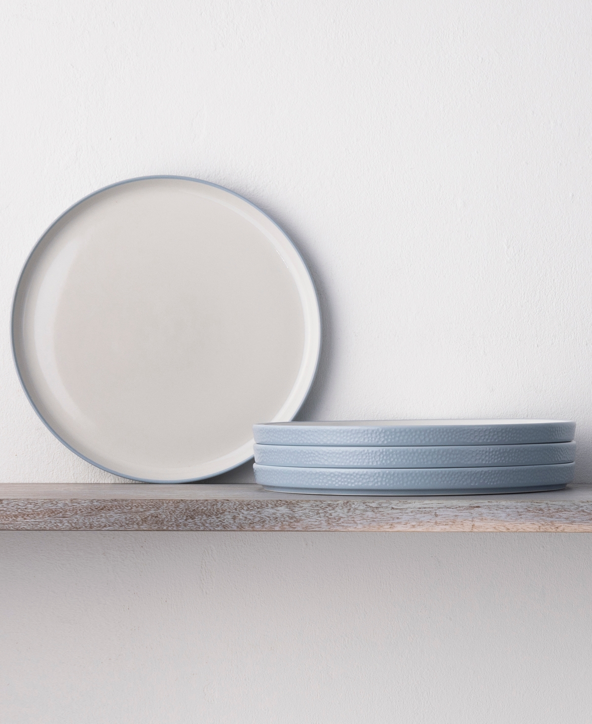 Noritake Colortex Stone Stax Salad Plates, Set Of 4 In Blue