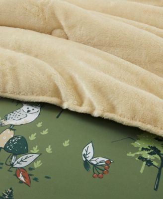 Intelligent Design Heath Forest Animals Plush Reversible 2-Pc. Comforter Set, Twin