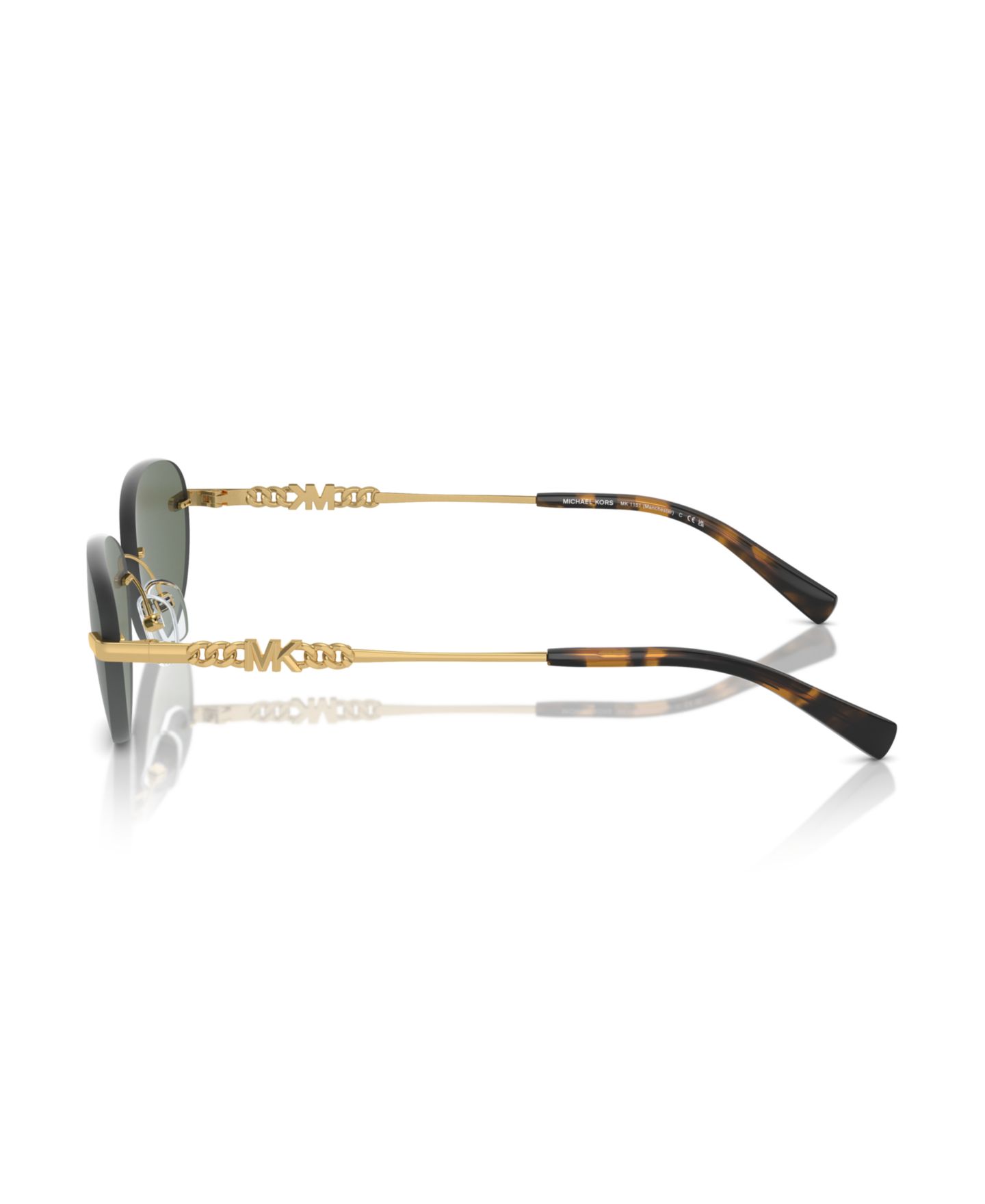 Женские солнцезащитные очки Michael Kors Sunglasses, MK1151, цвет: Зелёный однотонный — фото 3