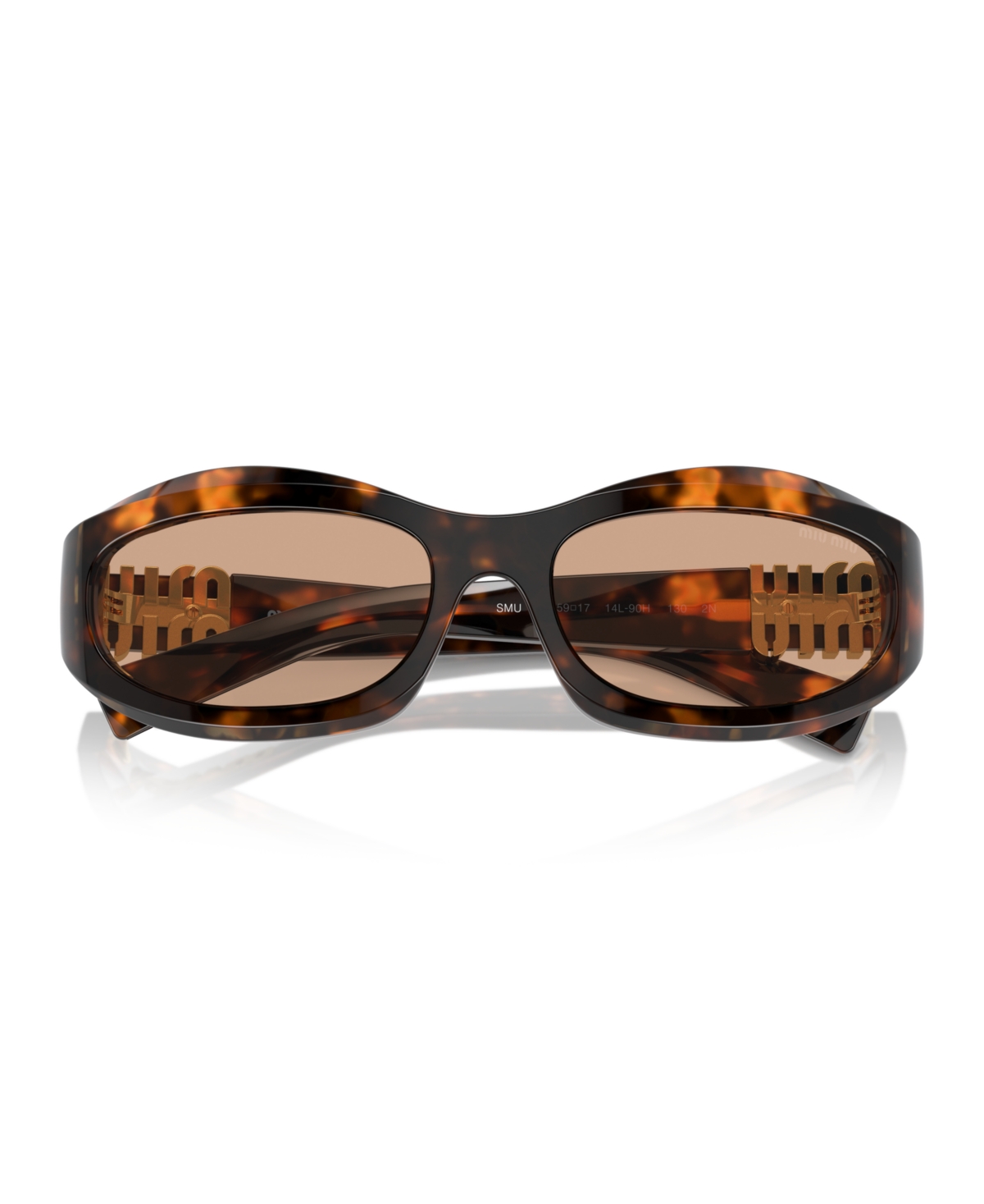 Miu Miu Woman Sunglasses Mu 14zs In Dark Brown