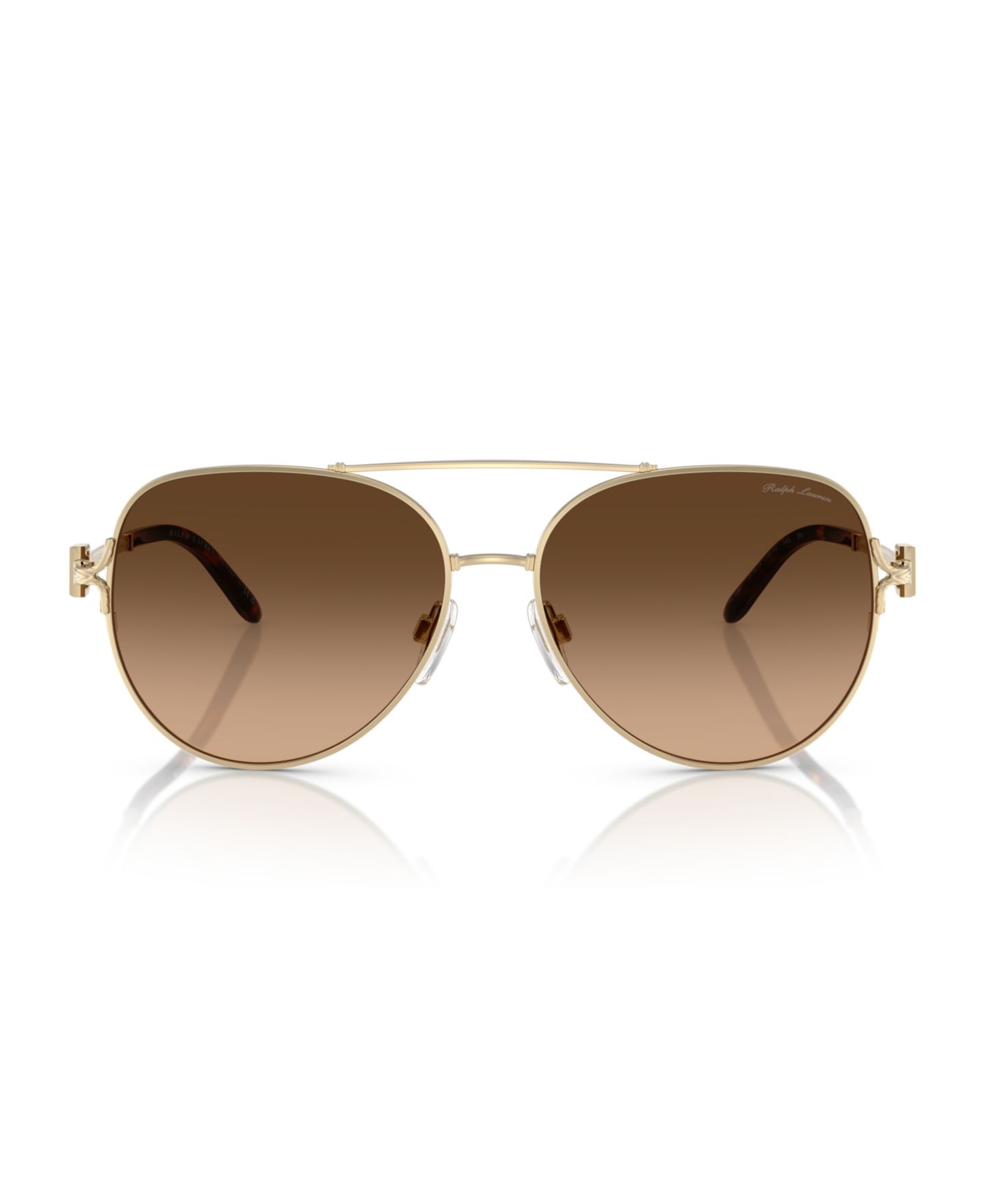 Женские солнцезащитные очки Ralph Lauren Sunglasses RL7087, цвет: Блестящий бледный золотой — фото 2