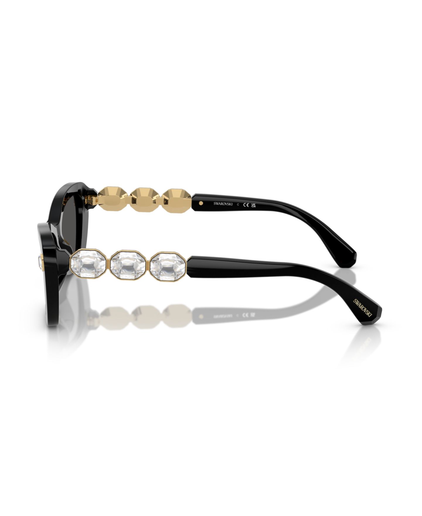 Женские солнцезащитные очки Swarovski Sunglasses SK6033, цвет: Чёрный — фото 3