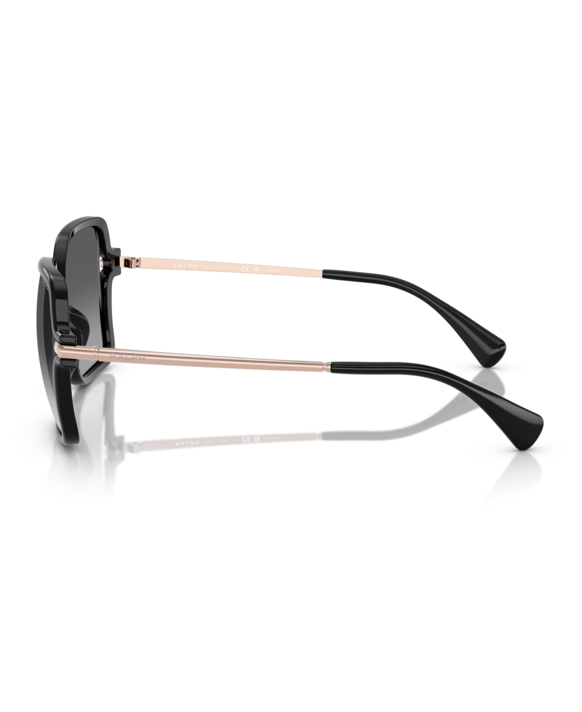 Shop Ralph Lauren Women's Polarized Sunglasses Ra5319u In Shiny Black