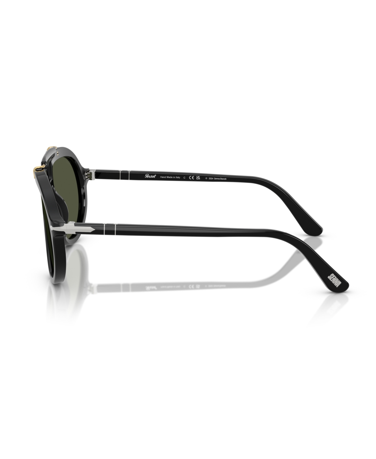 Persol Unisex Round Sunglasses, Po0202s In Black
