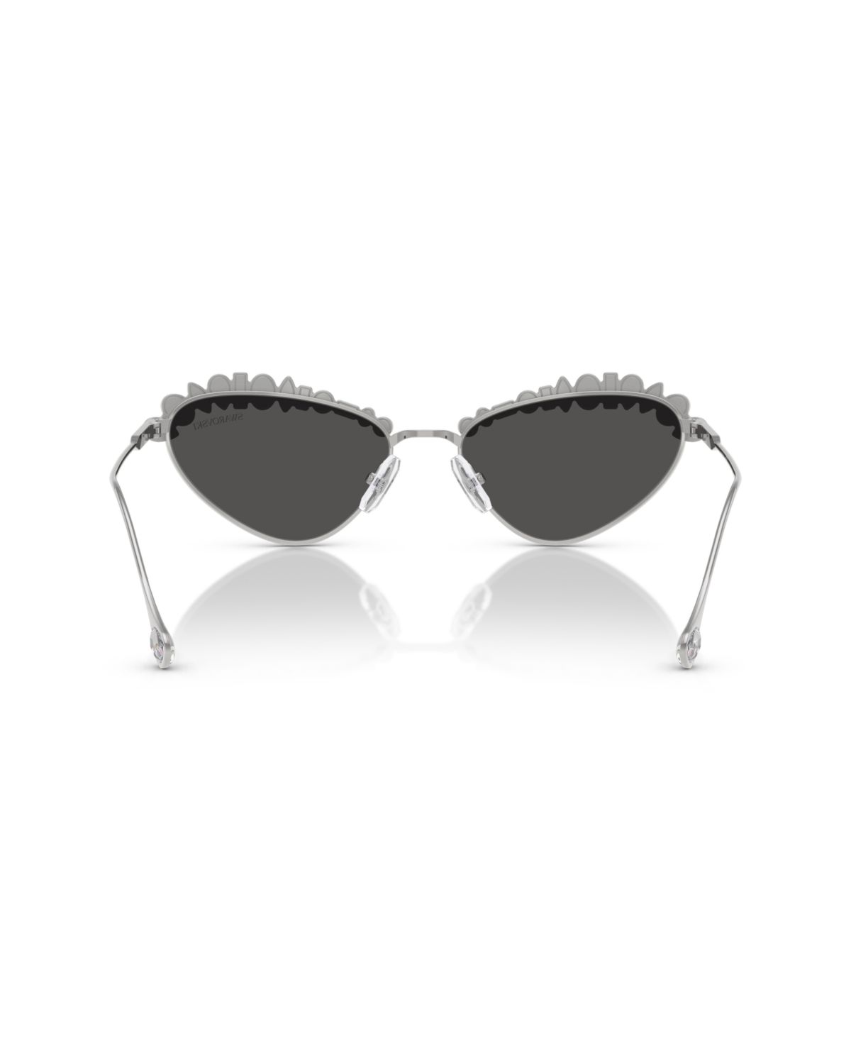 Swarovski Womens Silver Sk7009 Irregular-frame Metal Sunglasses In Silver