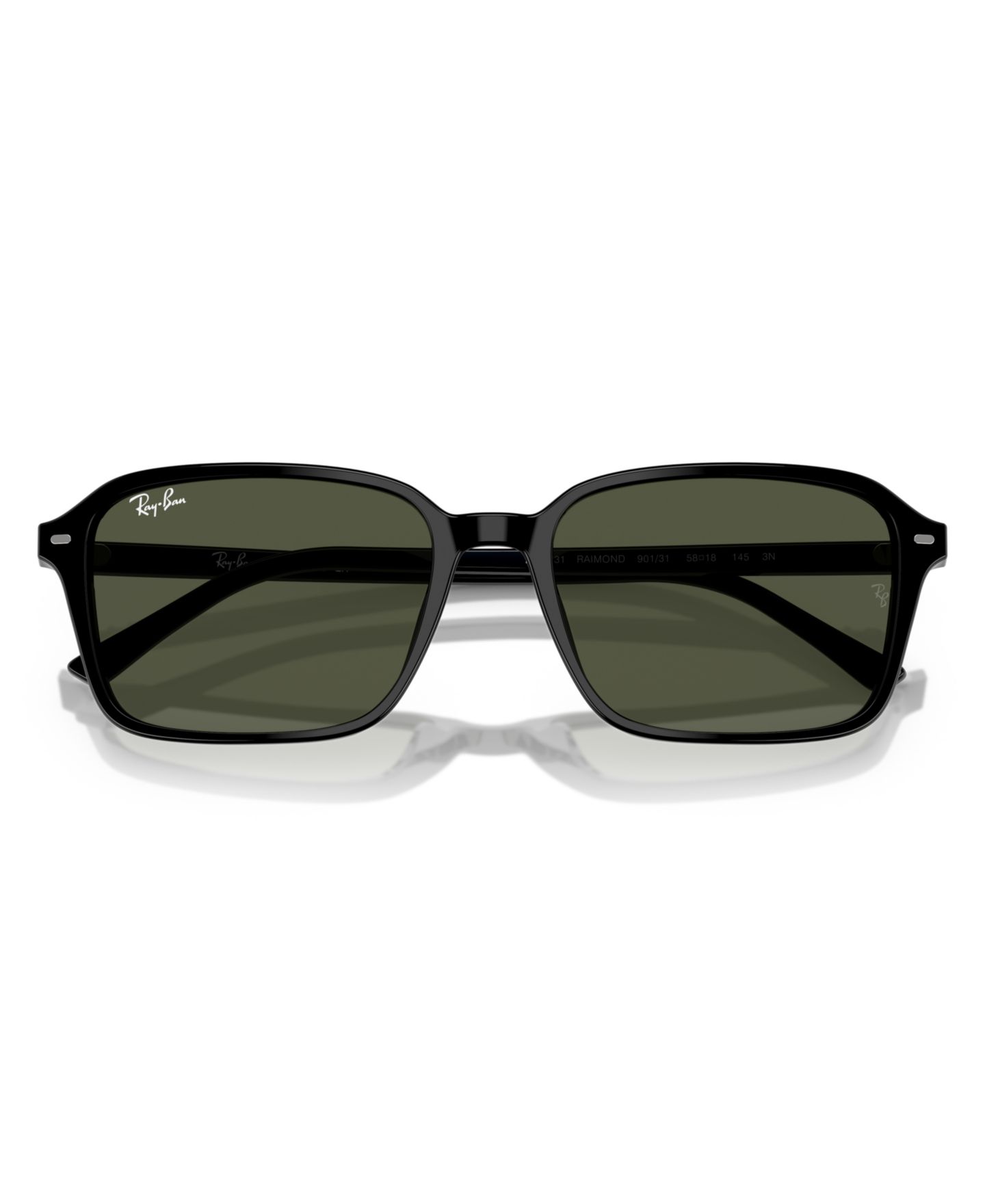 Солнцезащитные очки Ray-Ban Unisex Raimond Square Sunglasses, RB2231, цвет: Чёрный — фото 5