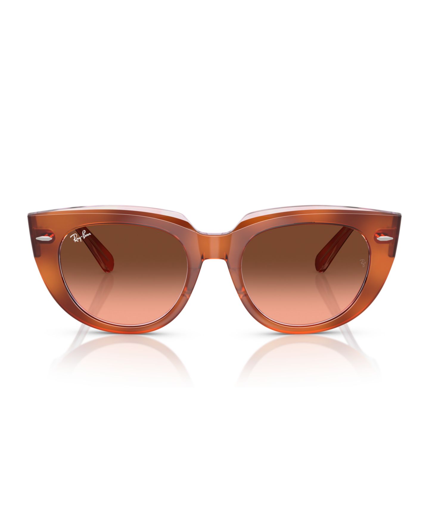 Женские солнцезащитные очки Ray-Ban Sunglasses, Doreen RB2286, цвет: Красный гавана прозрачный разноцветный — фото 2