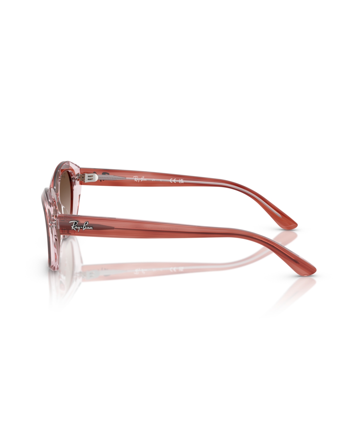 Ray-ban Jr Sunglasses, Rb9081s Kids Rb9081s In Striped Violet On Transparent Violet