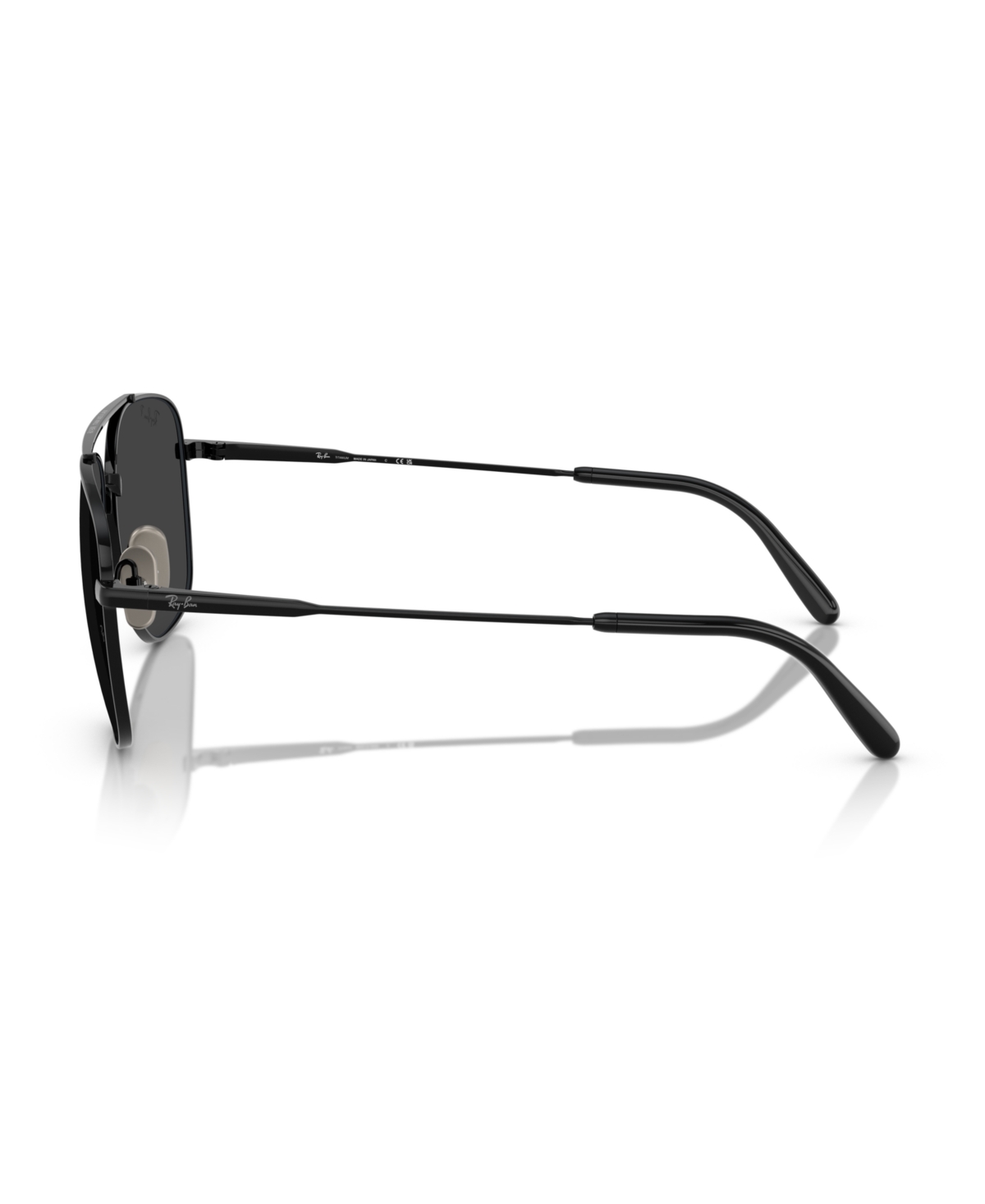 Ray Ban Unisex Polarized Sunglasses, William Titanium Rb8097 In Black