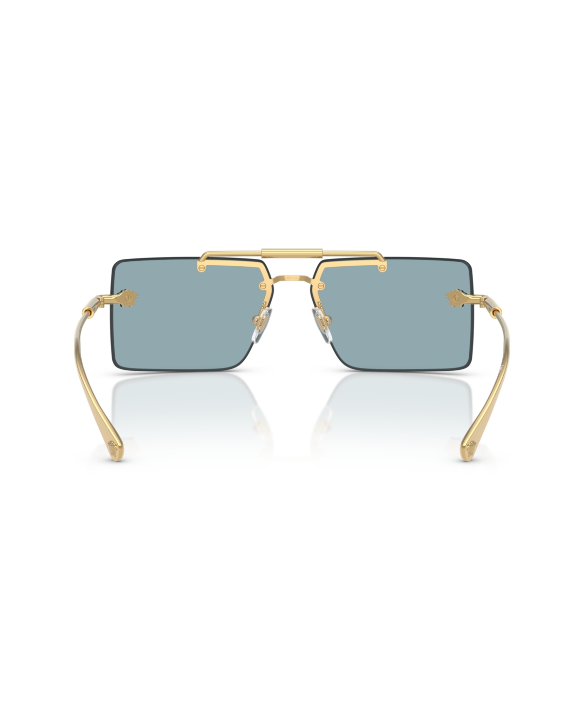 Versace 60mm Rectangular Sunglasses In Gold
