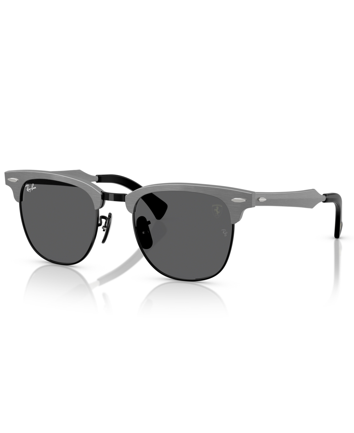 Ray Ban Unisex Polarized Sunglasses, Rb3807m In Brushed Gray On Black