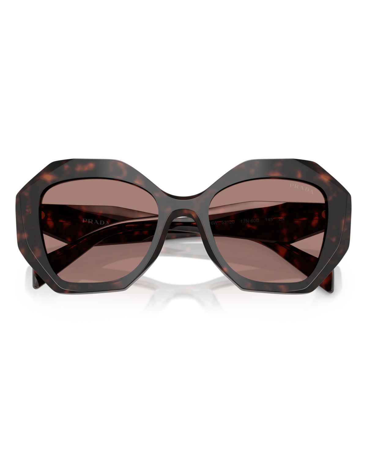 Prada 53mm Gradient Irregular Sunglasses In Root Tortoise