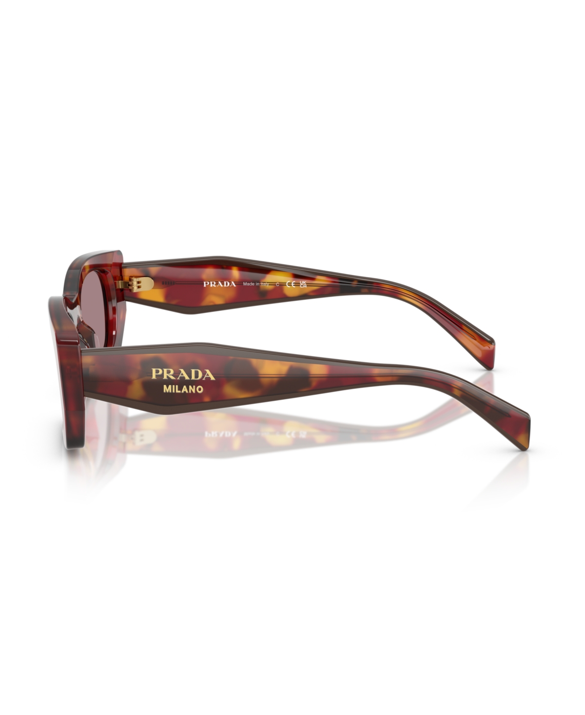 Prada Acetate Prb05s Sunglasses In Poppy Tortoise